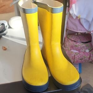 Sz 4 Norty Blue and Yellow Rain Boots